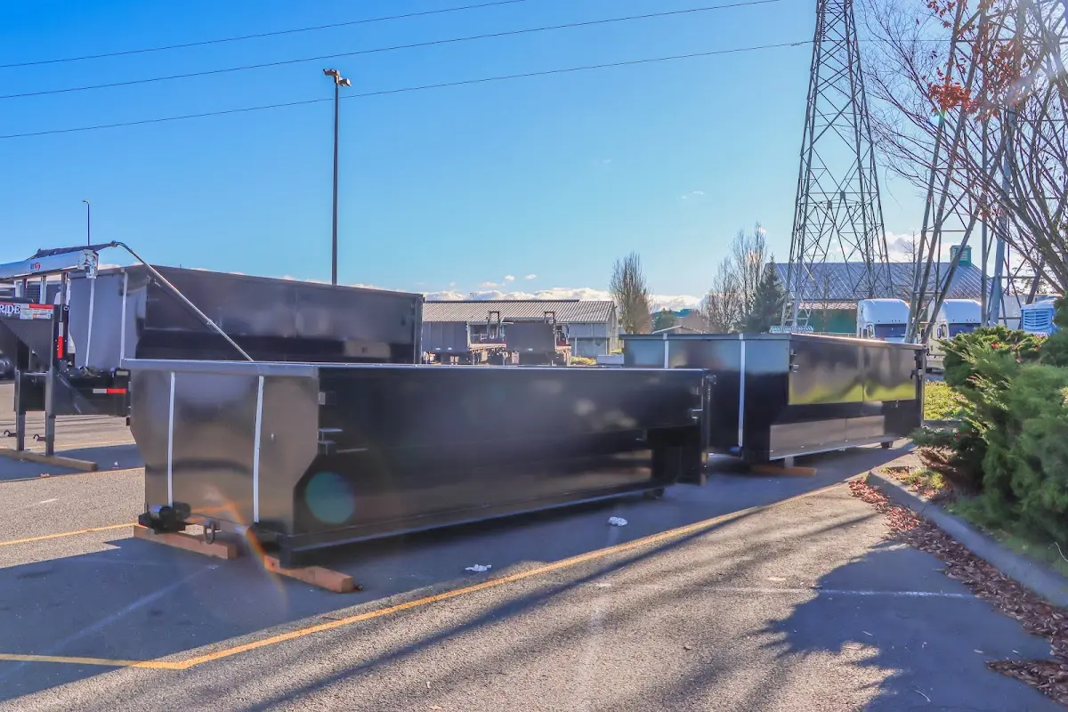 Roll-off dumpster ready for waste disposal at job site for 20 Yard Dumpster Rental in Lyman